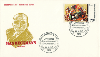 Ersttagsbrief »Max Beckmann« vom 29. Okt 1974