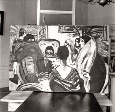 Blick in das Depot »international verwertbarer« Kunst im Zuge der Aktion »Entartete Kunst« auf Schloss Schönhausen, Niederschönhausen