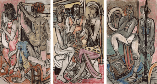 834 Ballettprobe (nicht vollendet), Triptychon